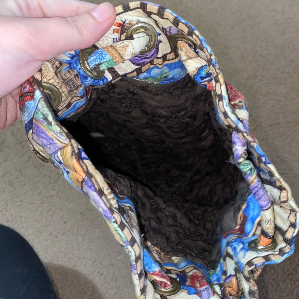 Colorful Fabric Drawstring Backpack - image 3